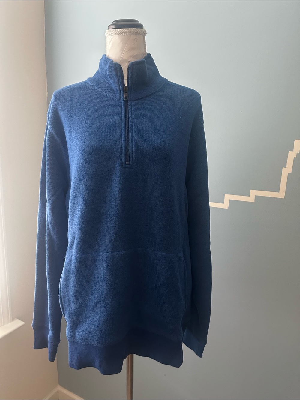 J. Crew Men's Half-Zip Sweater in Royal Blue
